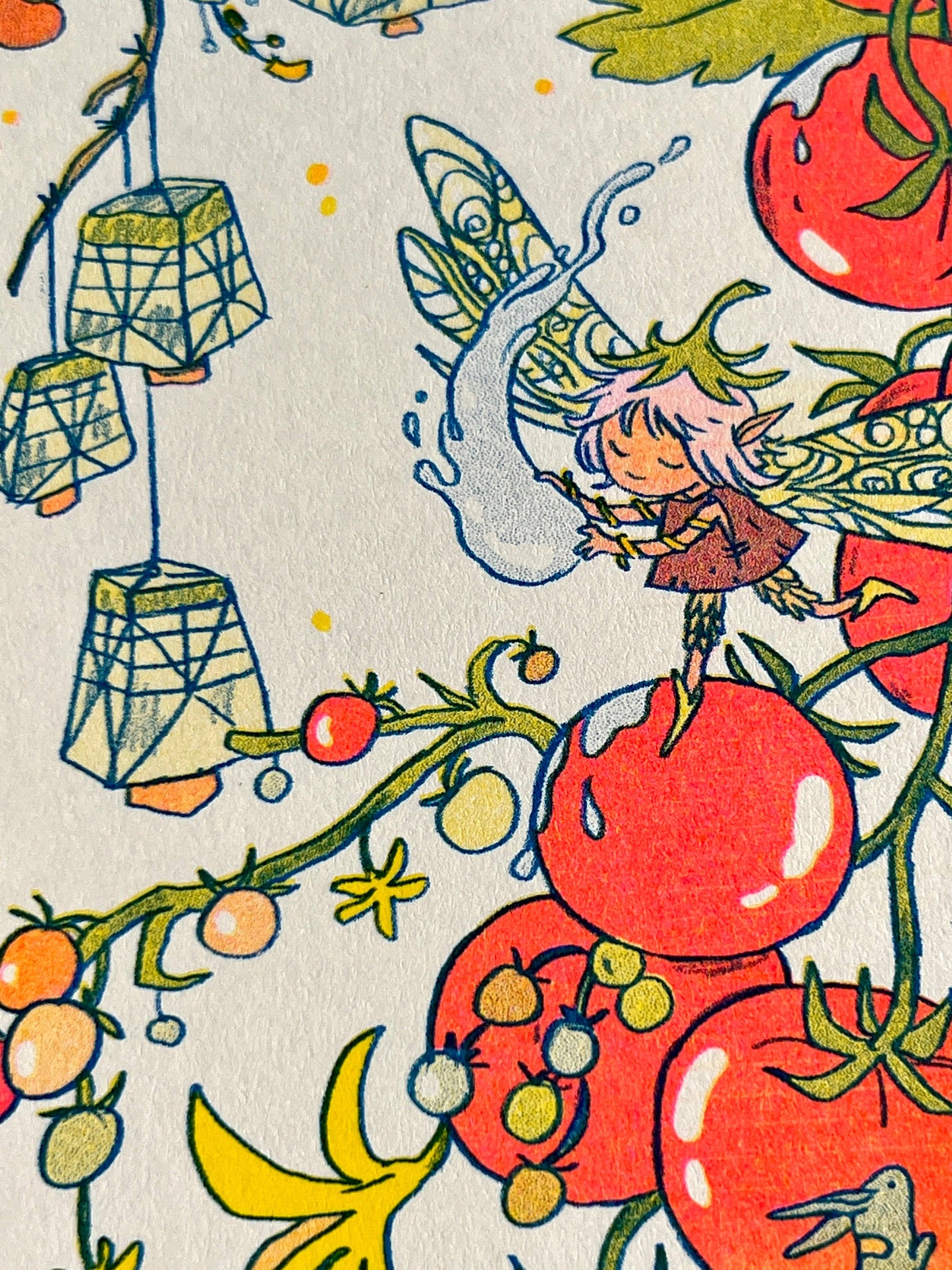 Sunflower Fairy Riso Print, Natalie Andrewson