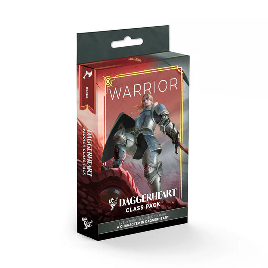 Daggerheart warrior Class Pack character card deck from Darrington Press featuring domain cards, subclass options, and streamlined tabletop RPG character creation for fantasy roleplaying games
