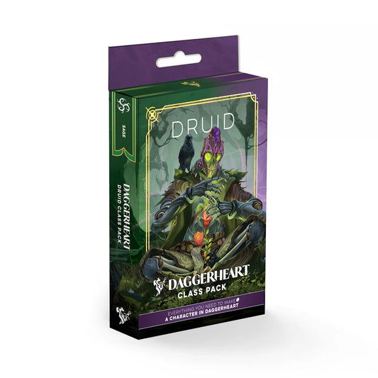 Daggerheart Druid Class Pack character card deck from Darrington Press featuring domain cards, subclass options, and streamlined tabletop RPG character creation for fantasy roleplaying games