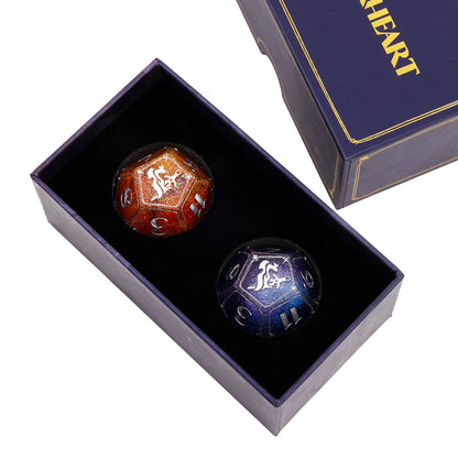Daggerheart oversized Hope and Fear dice inside branded presentation box