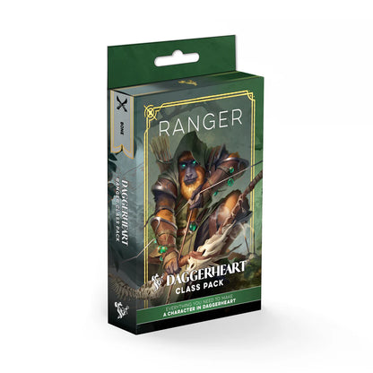 Daggerheart Ranger Class Pack character card deck from Darrington Press featuring domain cards, subclass options, and streamlined tabletop RPG character creation for fantasy roleplaying games