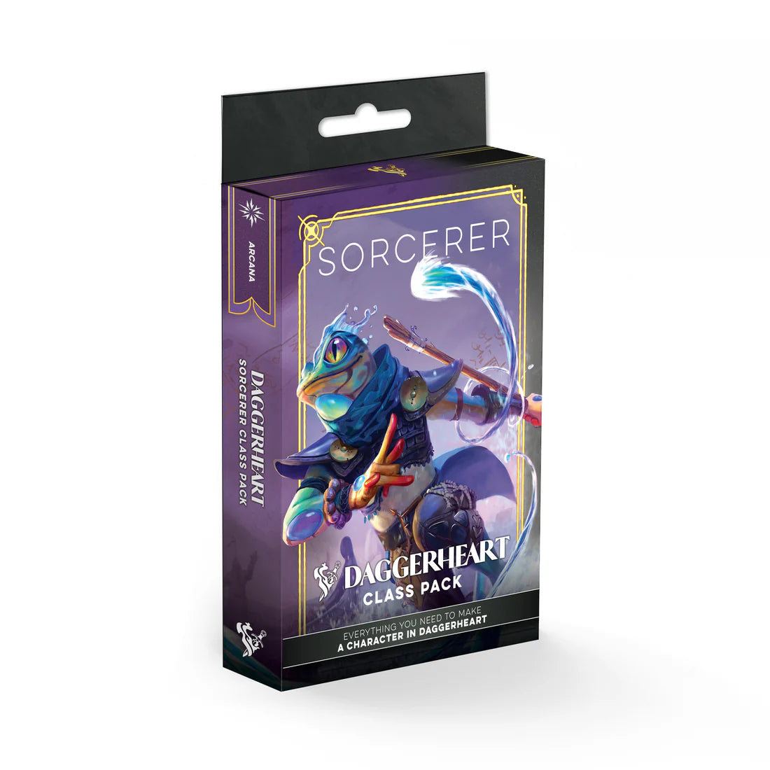 Daggerheart Sorcerer Class Pack character card deck from Darrington Press featuring domain cards, subclass options, and streamlined tabletop RPG character creation for fantasy roleplaying games