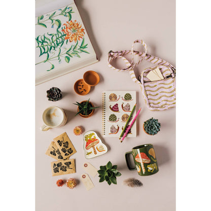 gardenland mug, snail mug, illustrated stoneware mug, Danica Studio mug, midi mug, 11 oz mug, garden themed mug, everyday coffee mug, tea mug, giftable kitchenware