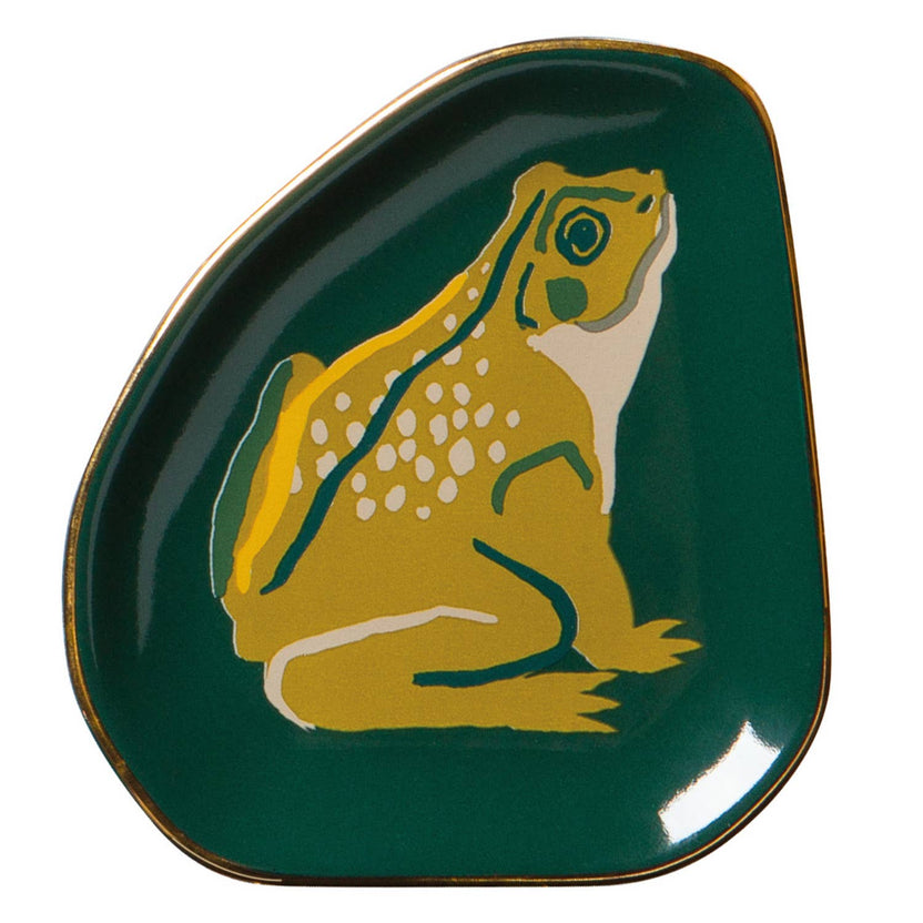 frog trinket tray, frog shaped dish, ceramic catchall tray, Danica Studio trinket tray, whimsical home decor, animal trinket tray, jewelry tray, entryway tray, giftable decor