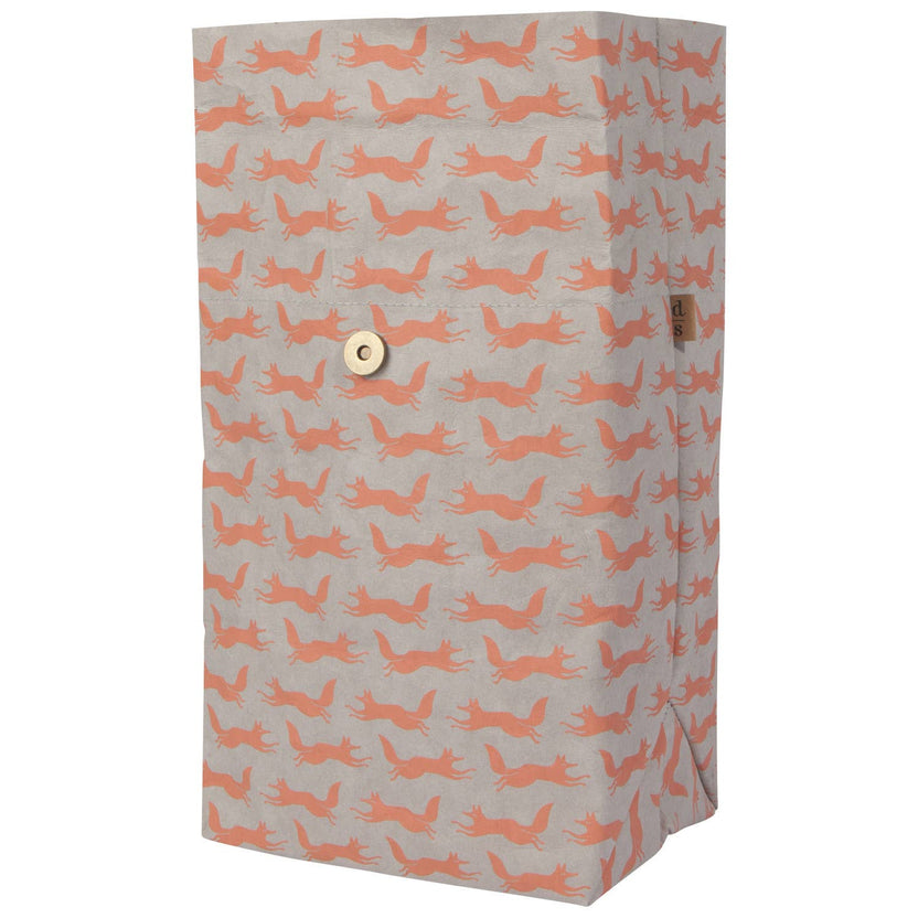 insulated lunch bag, reusable lunch bag, eco-friendly lunch bag, papercraft lunch bag, Danica Studio lunch bag, fox lunch bag, sustainable food bag, insulated food pouch, picnic lunch bag, work lunch bag