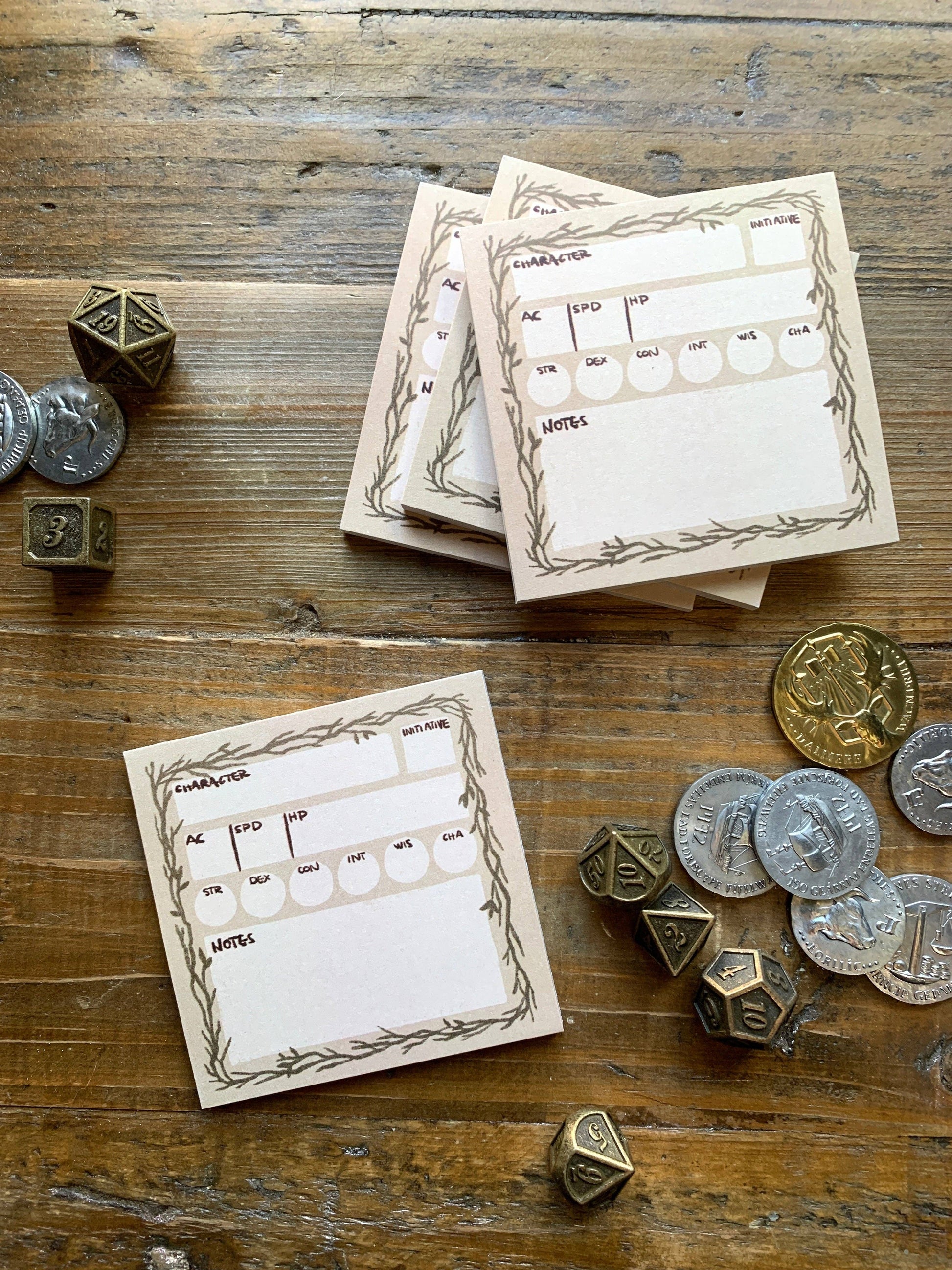 D&D stat block sticky notes, RPG initiative tracker, tabletop gaming sticky pad, DnD monster tracker notes, 3x3 RPG stat pad, DM screen accessories, TTRPG note pad, sticky notes for dungeon masters, NPC tracker sticky notes, reusable D&D combat notes