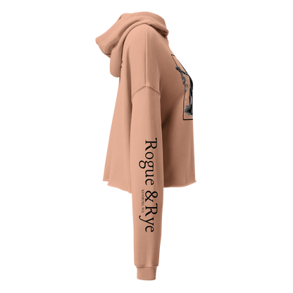 druid crop hoodie, cropped fantasy hoodie, RPG inspired hoodie, D&D druid fashion, women’s cropped hoodie, Rogue & Rye apparel, cozy nerdy hoodie, tabletop RPG hoodie, fantasy adventure clothing, druid character hoodie