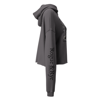 druid crop hoodie, cropped fantasy hoodie, RPG inspired hoodie, D&D druid fashion, women’s cropped hoodie, Rogue & Rye apparel, cozy nerdy hoodie, tabletop RPG hoodie, fantasy adventure clothing, druid character hoodie