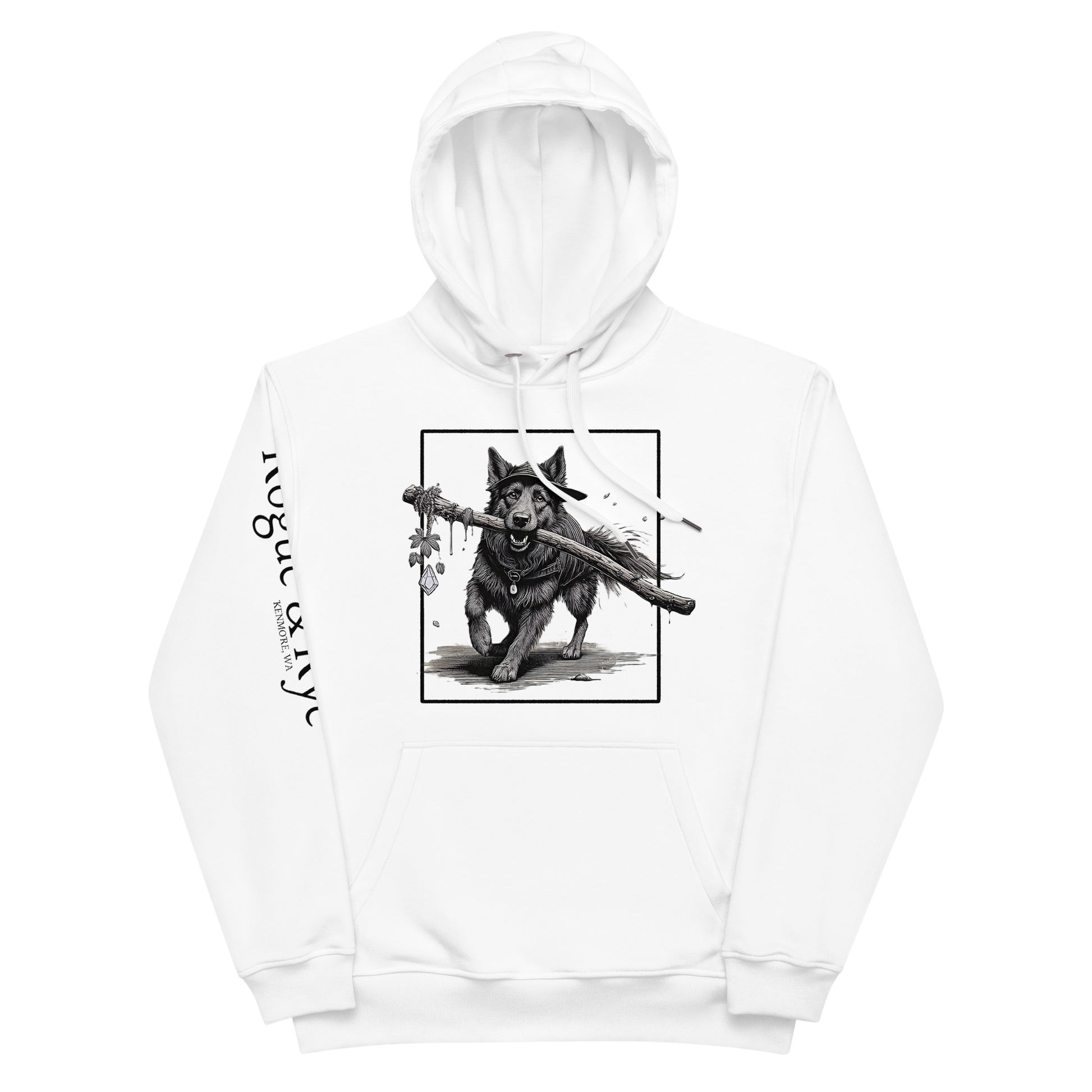 druid eco hoodie, organic cotton hoodie, RPG druid sweatshirt, D&D inspired eco hoodie, fantasy character hoodie, sustainable nerd fashion, unisex RPG hoodie, Rogue & Rye hoodie, environmentally friendly hoodie, adventure themed hoodie