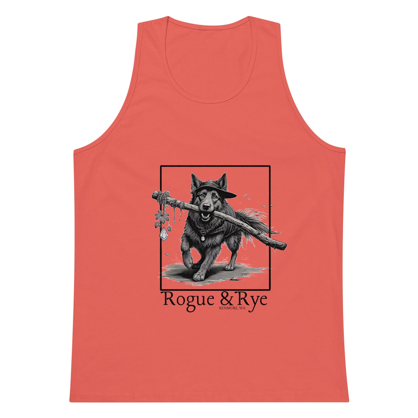 druid tank top, nature inspired tank, rogue and rye druid tank, unisex light color tank, breathable fantasy tank, rpg character tank top, organic cotton adventure wear, trail ready tank top, soft relaxed fit tank, premium gamer apparel, wilderness style tank, light print fantasy shirt