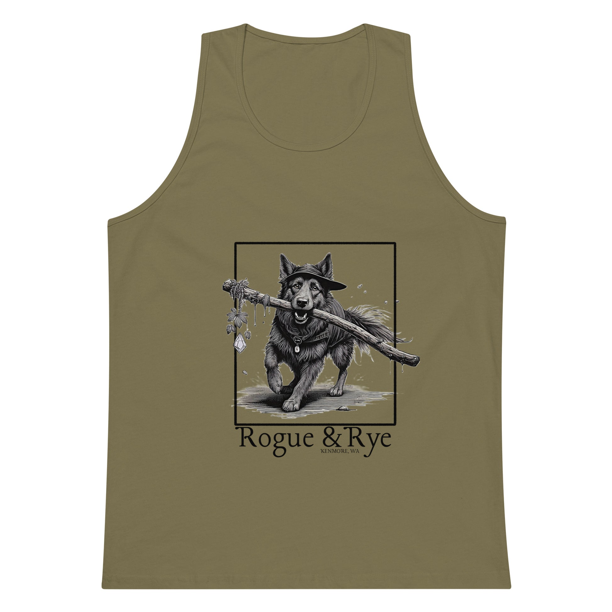 druid tank top, nature inspired tank, rogue and rye druid tank, unisex light color tank, breathable fantasy tank, rpg character tank top, organic cotton adventure wear, trail ready tank top, soft relaxed fit tank, premium gamer apparel, wilderness style tank, light print fantasy shirt