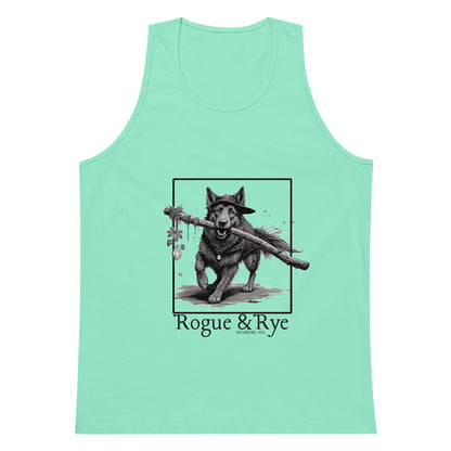 druid tank top, nature inspired tank, rogue and rye druid tank, unisex light color tank, breathable fantasy tank, rpg character tank top, organic cotton adventure wear, trail ready tank top, soft relaxed fit tank, premium gamer apparel, wilderness style tank, light print fantasy shirt