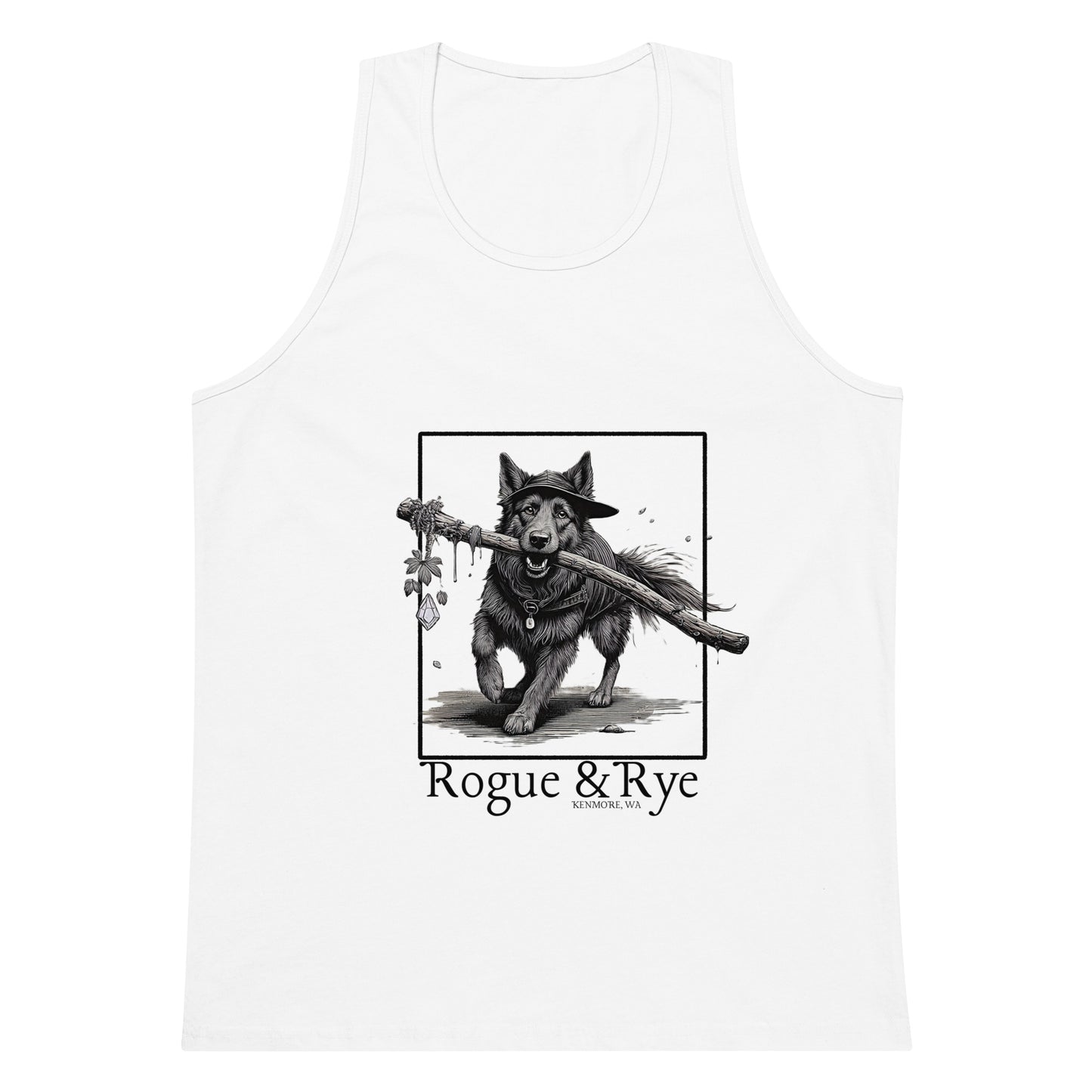 druid tank top, nature inspired tank, rogue and rye druid tank, unisex light color tank, breathable fantasy tank, rpg character tank top, organic cotton adventure wear, trail ready tank top, soft relaxed fit tank, premium gamer apparel, wilderness style tank, light print fantasy shirt
