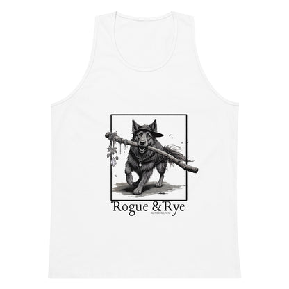 druid tank top, nature inspired tank, rogue and rye druid tank, unisex light color tank, breathable fantasy tank, rpg character tank top, organic cotton adventure wear, trail ready tank top, soft relaxed fit tank, premium gamer apparel, wilderness style tank, light print fantasy shirt