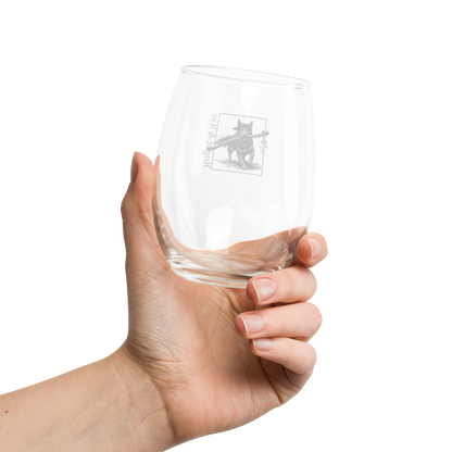 Druid wine glass, RPG stemless wine glass, nature-themed drinkware, Druid Dog fantasy glass, 15 oz wine glass for gamers, Rogue & Rye tabletop glassware, D&D druid gift, fantasy wine tumbler, loyal companion drinkware, stemless RPG wine glass