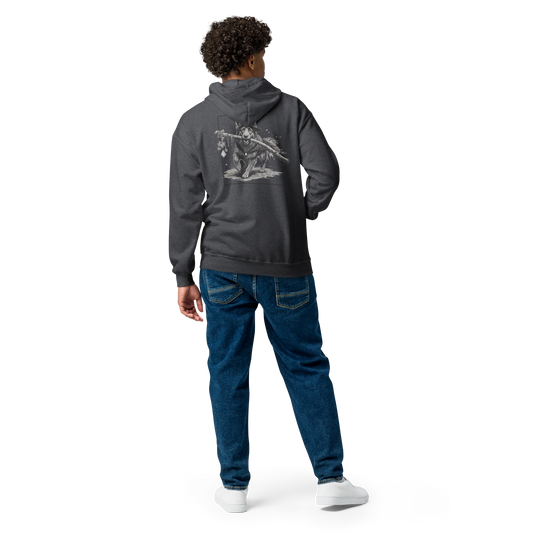 druid zip hoodie, fantasy zip-up sweatshirt, D&D druid hoodie, RPG inspired clothing, unisex zip hoodie, fleece gamer hoodie, Rogue & Rye apparel, nature-themed hoodie, comfy nerdy hoodie, zip hoodie for tabletop fans