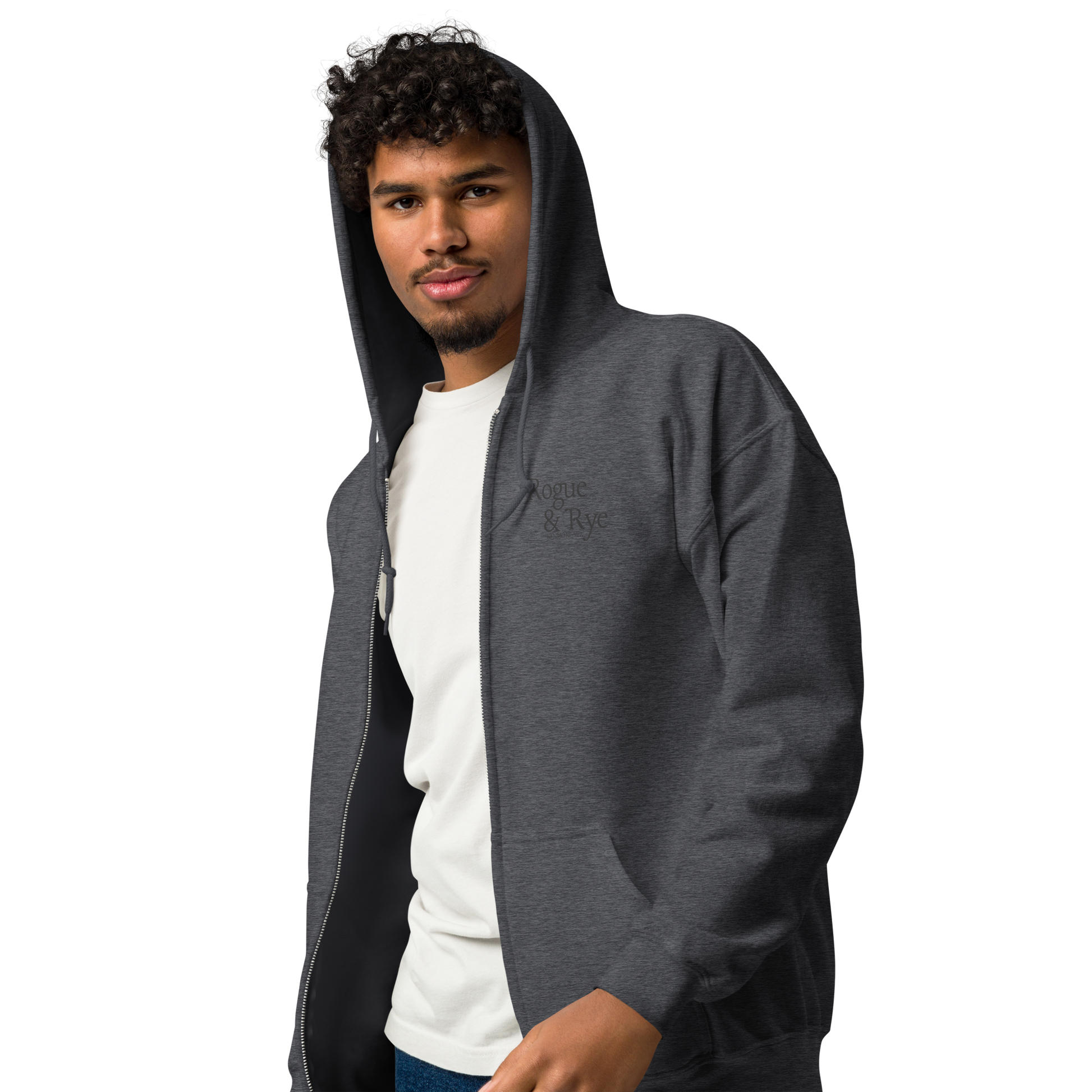 druid zip hoodie, fantasy zip-up sweatshirt, D&D druid hoodie, RPG inspired clothing, unisex zip hoodie, fleece gamer hoodie, Rogue & Rye apparel, nature-themed hoodie, comfy nerdy hoodie, zip hoodie for tabletop fans