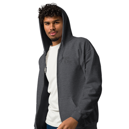 druid zip hoodie, fantasy zip-up sweatshirt, D&D druid hoodie, RPG inspired clothing, unisex zip hoodie, fleece gamer hoodie, Rogue & Rye apparel, nature-themed hoodie, comfy nerdy hoodie, zip hoodie for tabletop fans