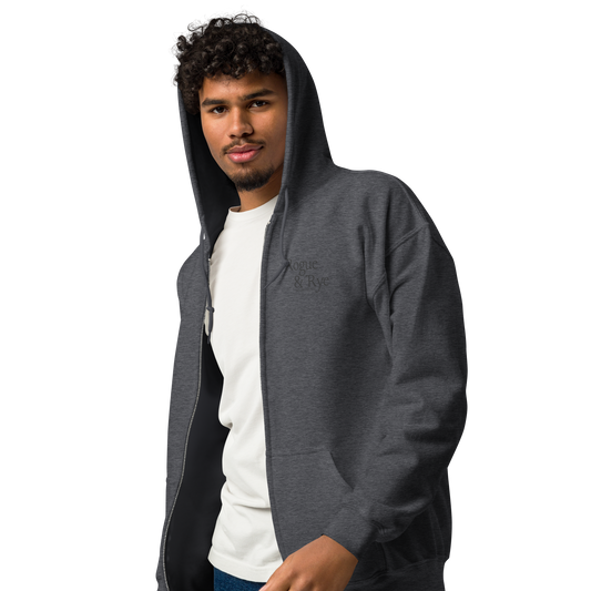 druid zip hoodie, fantasy zip-up sweatshirt, D&D druid hoodie, RPG inspired clothing, unisex zip hoodie, fleece gamer hoodie, Rogue & Rye apparel, nature-themed hoodie, comfy nerdy hoodie, zip hoodie for tabletop fans