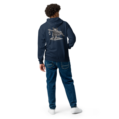 druid zip hoodie, fantasy zip-up sweatshirt, D&D druid hoodie, RPG inspired clothing, unisex zip hoodie, fleece gamer hoodie, Rogue & Rye apparel, nature-themed hoodie, comfy nerdy hoodie, zip hoodie for tabletop fans