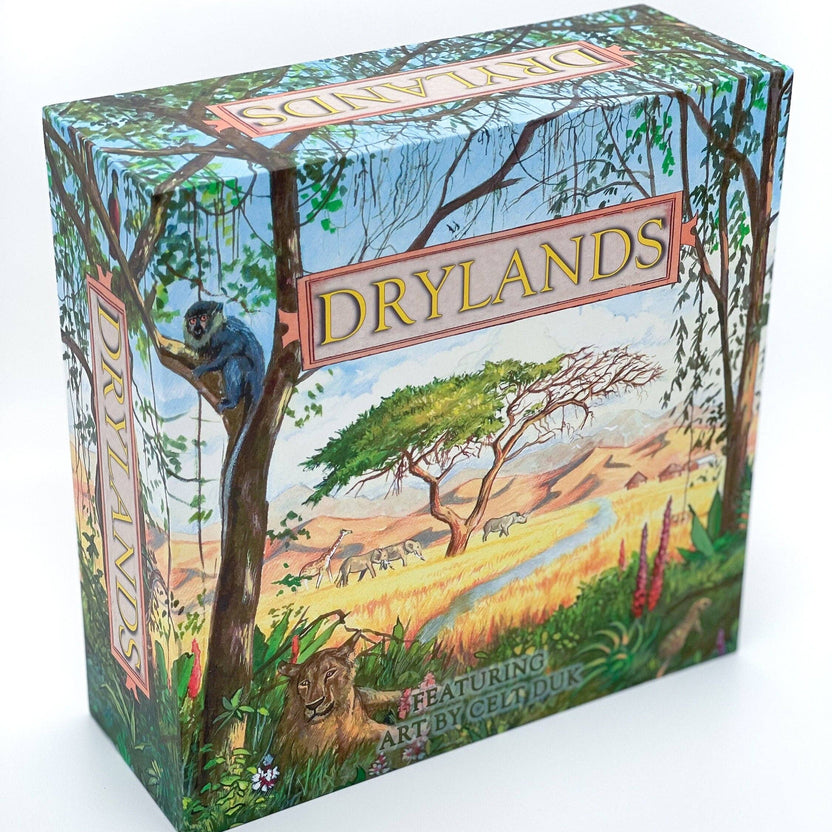Drylands board game, Great Green Wall game, desertification strategy game, Sahel Africa educational game, environmental board games, two-player abstract strategy game, Othello-style eco game, games about ecosystems, land management board game, Reversi-style game with nature theme