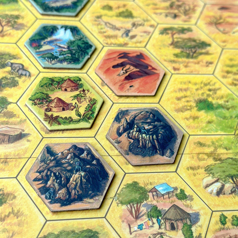 Drylands board game, Great Green Wall game, desertification strategy game, Sahel Africa educational game, environmental board games, two-player abstract strategy game, Othello-style eco game, games about ecosystems, land management board game, Reversi-style game with nature theme