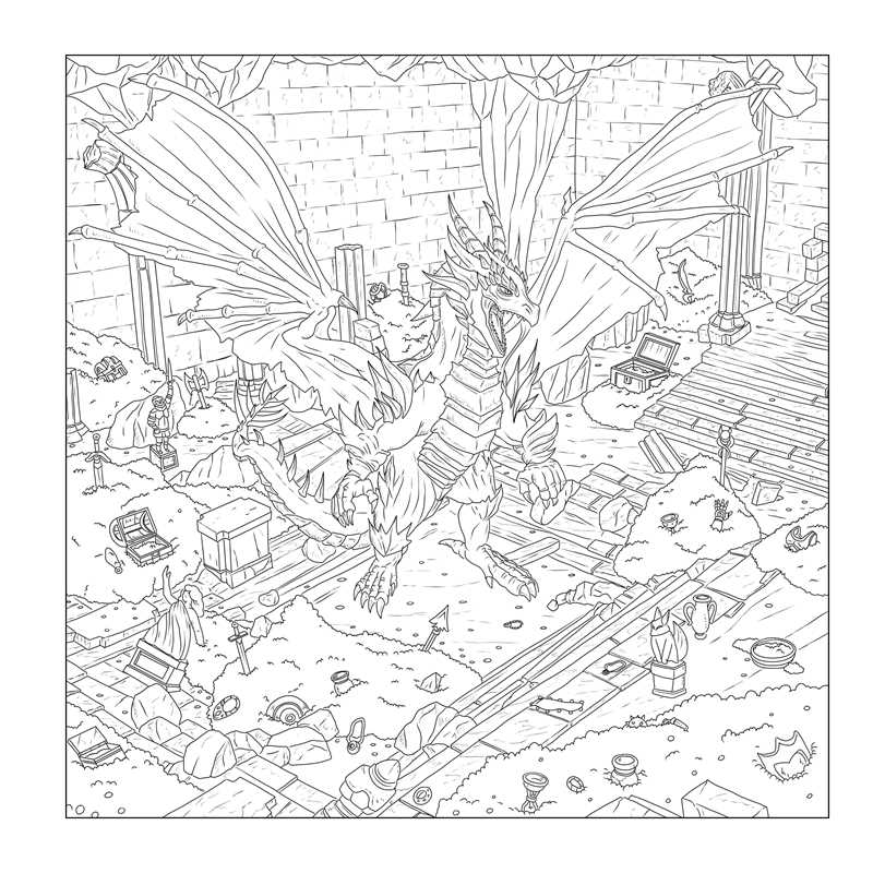 dungeonmeister goblin quest, goblin quest coloring book, rpg coloring book, tabletop adventure coloring, interactive dnd coloring book, fantasy coloring book with game, dungeoneer gift, dragon quest coloring pages, dungeon themed coloring book