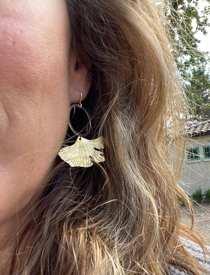 Handmade Ginkgo Earrings | Fluff Hardware