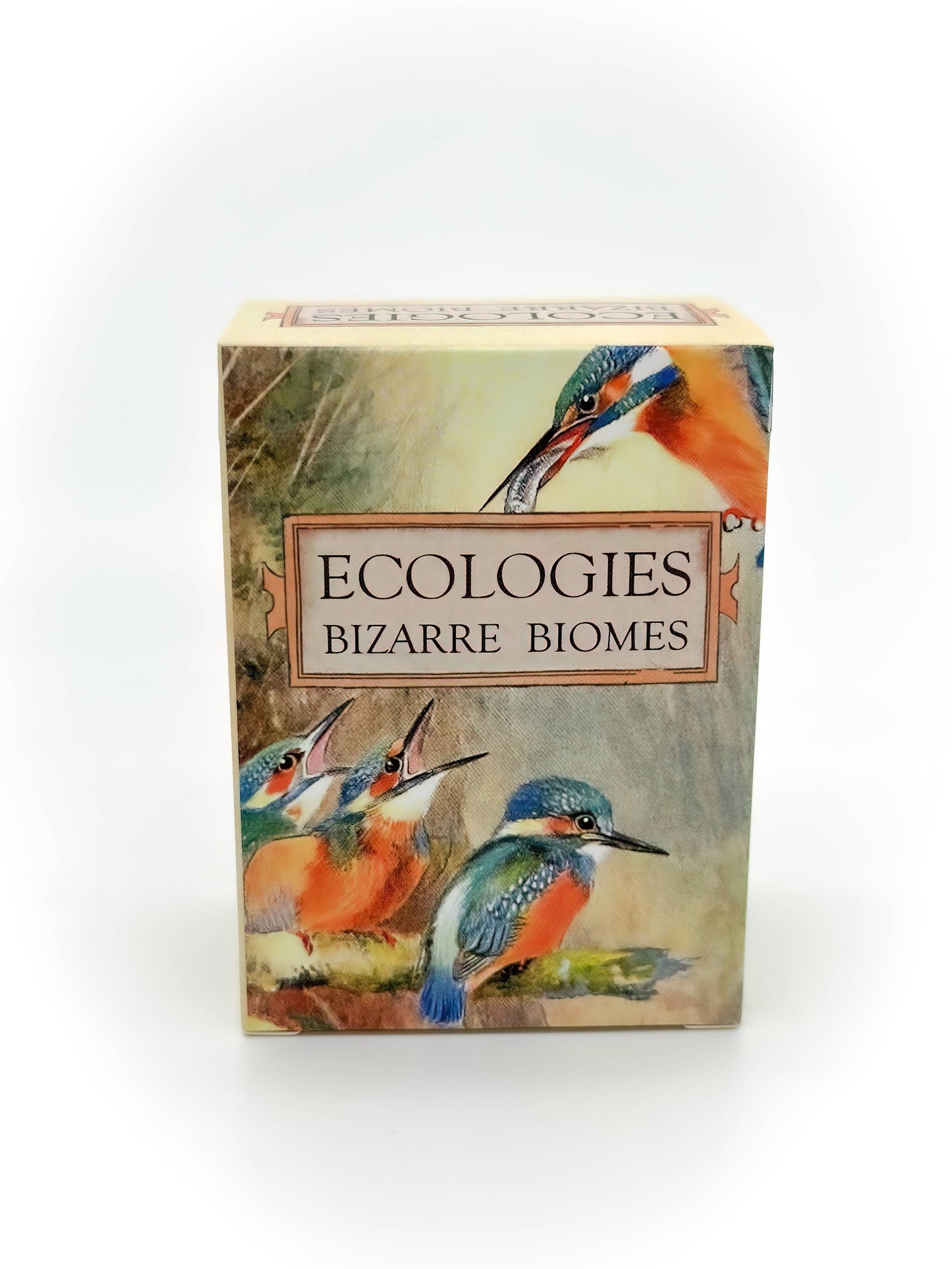 Ecologies Bizarre Biomes card game, food web card game, biology classroom games, science strategy card game, ecosystem board game, nature-themed educational game, vintage biology card art, homeschool science games, 1-6 player ecology game, real science tabletop game
