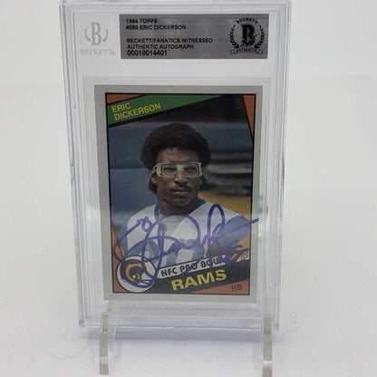 Eric Dickerson 1984 Topps Auto Autograph Rookie RC Rams #280 BGS Authentic