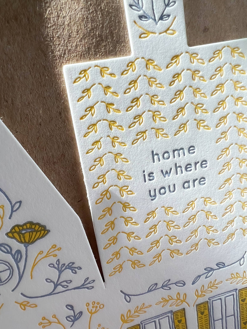Home Is Where You Are 3D House Greeting Card