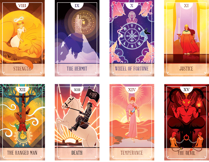 Fablemaker's Animated Tarot Deck, animated tarot cards, lenticular tarot deck, Hit Point Press tarot, tarot deck for DnD, 5E tarot cards, animated divination deck, Major and Minor Arcana animated, Fablemaker tarot for RPG, fantasy tarot deck, tarot for tabletop games, tarot with movement