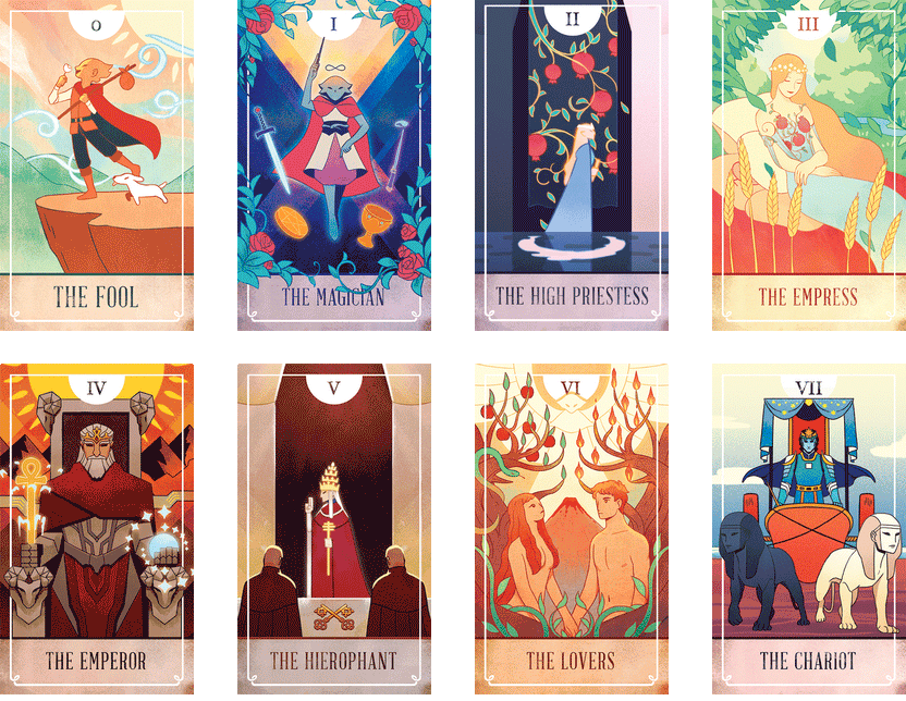 Fablemaker's Animated Tarot Deck, animated tarot cards, lenticular tarot deck, Hit Point Press tarot, tarot deck for DnD, 5E tarot cards, animated divination deck, Major and Minor Arcana animated, Fablemaker tarot for RPG, fantasy tarot deck, tarot for tabletop games, tarot with movement