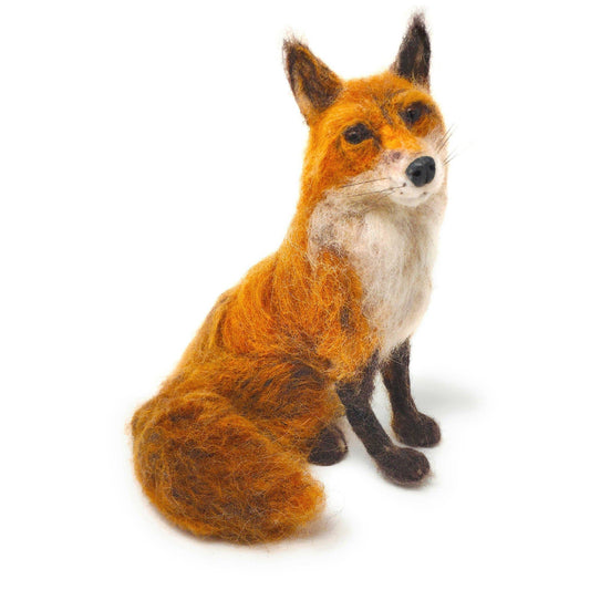 fabulous mr foxy needle felting kit, advanced fox felting project, woodland animal craft kit, Corriedale wool fox kit, fox needle felting for enthusiasts, DIY Mr. Fox wool sculpture, The Crafty Kit Company fox, handmade Scottish felting kit, armature needle felting project, Alison Rumbles fox design