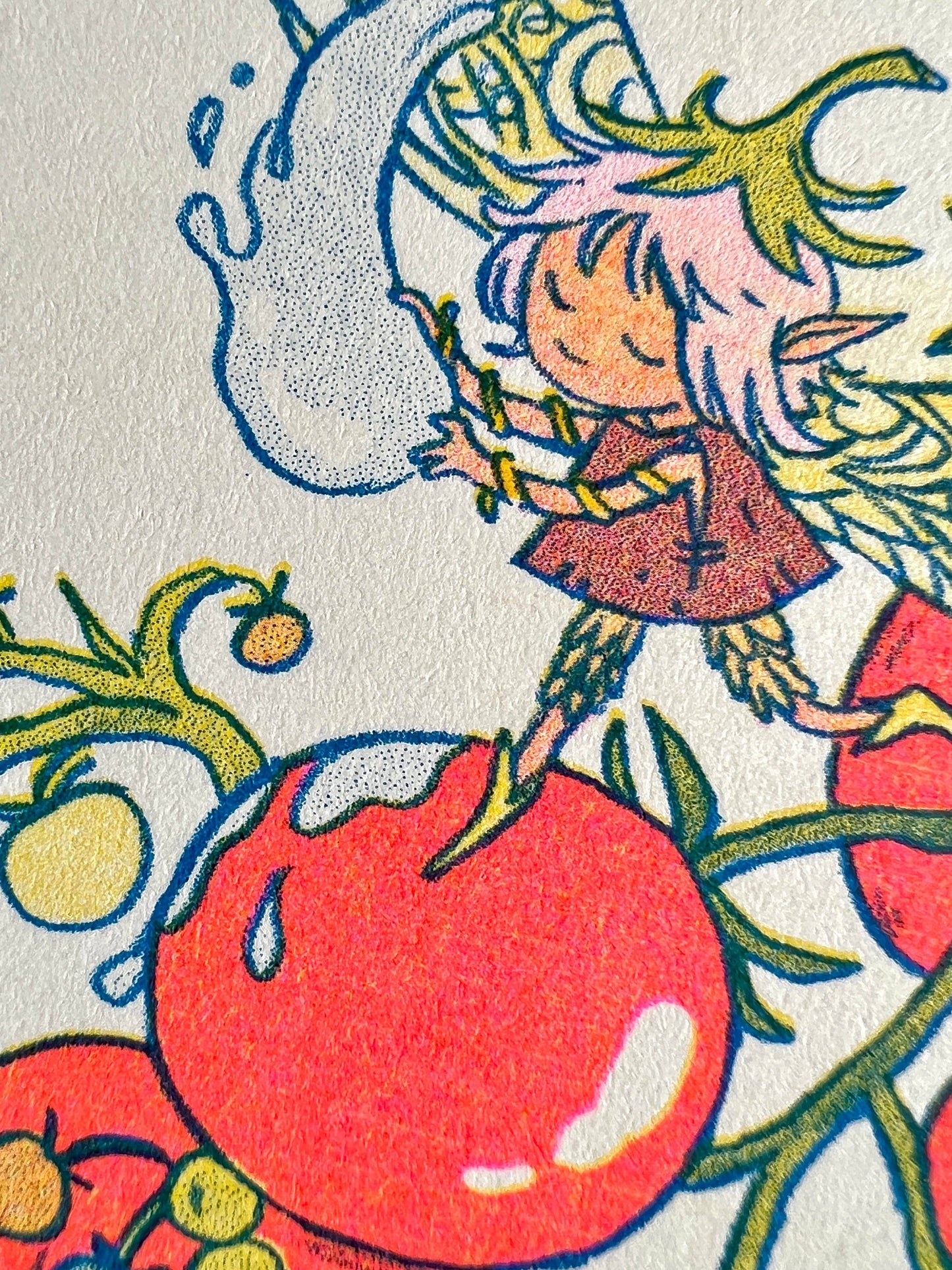 Sunflower Fairy Riso Print, Natalie Andrewson