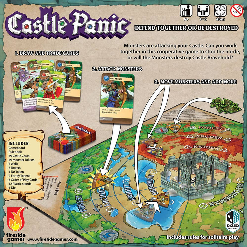 Castle Panic Second Edition

Castle Panic board game

Fireside Games Castle Panic

cooperative tower defense board game

co-op strategy board game

1 to 6 player board game
award winning cooperative board game

family friendly cooperative board game

defend the castle board game

cooperative game with card trading

tower defense tabletop game

cooperative game night strategy game

board game where you win together
