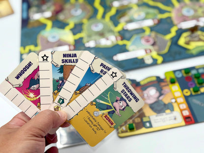 Ham Helsing board game

Fireside Games Ham Helsing

cooperative adventure board game

co-op board game

monster hunting board game

graphic novel board game
cooperative board game with character upgrades

card crafting board game

transparent upgrade cards board game

team-based adventure game

defend locations from minions board game

cooperative strategy game for game night

spooky humorous adventure board game