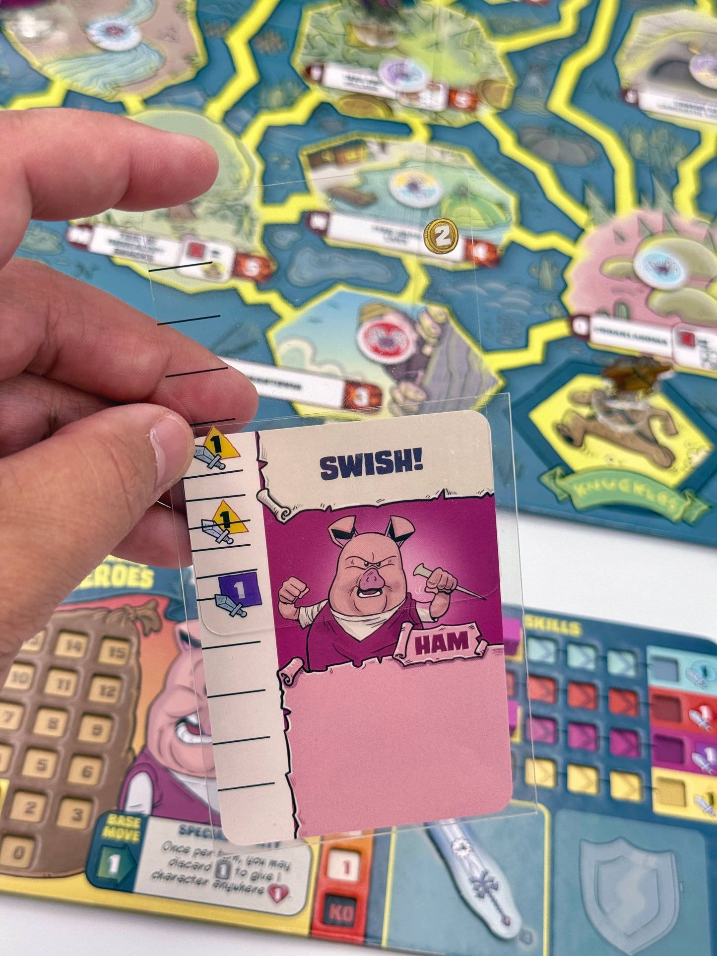 Ham Helsing board game

Fireside Games Ham Helsing

cooperative adventure board game

co-op board game

monster hunting board game

graphic novel board game
cooperative board game with character upgrades

card crafting board game

transparent upgrade cards board game

team-based adventure game

defend locations from minions board game

cooperative strategy game for game night

spooky humorous adventure board game