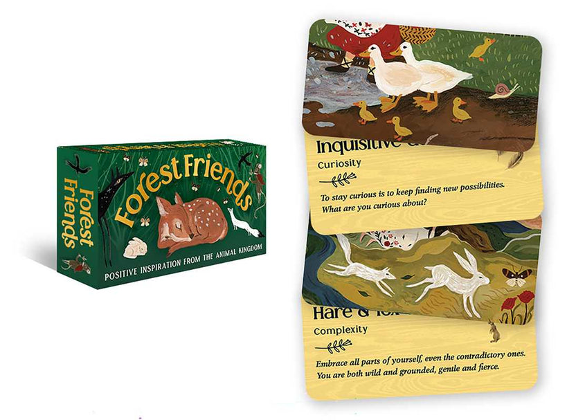 Forest Friends oracle deck, Tijana Lukovic art cards, woodland animal wisdom cards, self-care affirmation deck, illustrated meditation cards, daily inspiration animal deck, forest-themed oracle gift set, gentle nature spirituality deck, mindfulness and positivity cards, forest spirit guidance deck