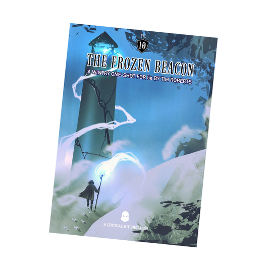 Frozen Beacon 5e adventure, D&D one-shot level 10, wintry 5e module, winter themed one-shot, 5e snow adventure, Oxdrift DnD setting, Frozen Beacon RPG, cold weather one-shot DnD, high-level DnD adventure PDF, Tim Roberts 5e one-shot, ancient beacon 5e quest