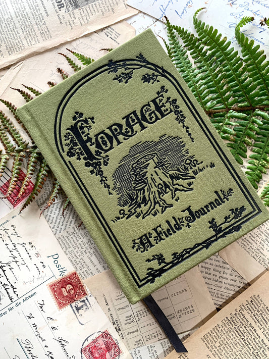 foraging journal A6, pocket RPG notebook, green field notebook, forager logbook, journaling for DnD characters, character tracking notebook, nature journal A6, spore print notebook, field notes RPG accessory, best A6 notebook for fountain pens