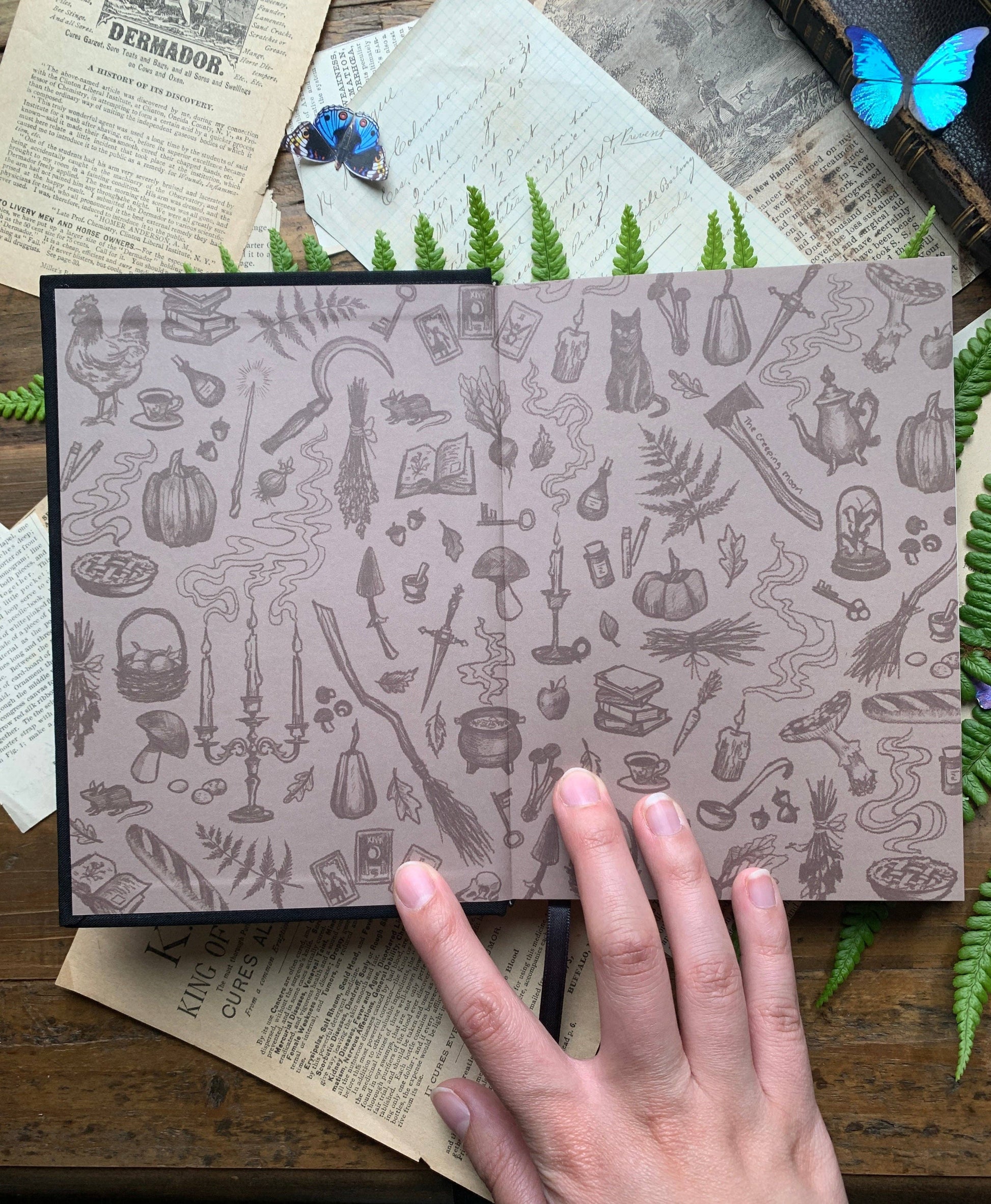 RPG journal B6 notebook, lined game journal, fantasy campaign notebook, DnD grimoire notebook, vegan RPG stationery, character lore journal, world-building notebook, elegant RPG notebook, 120gsm paper lined journal, black linen foil stamped notebook