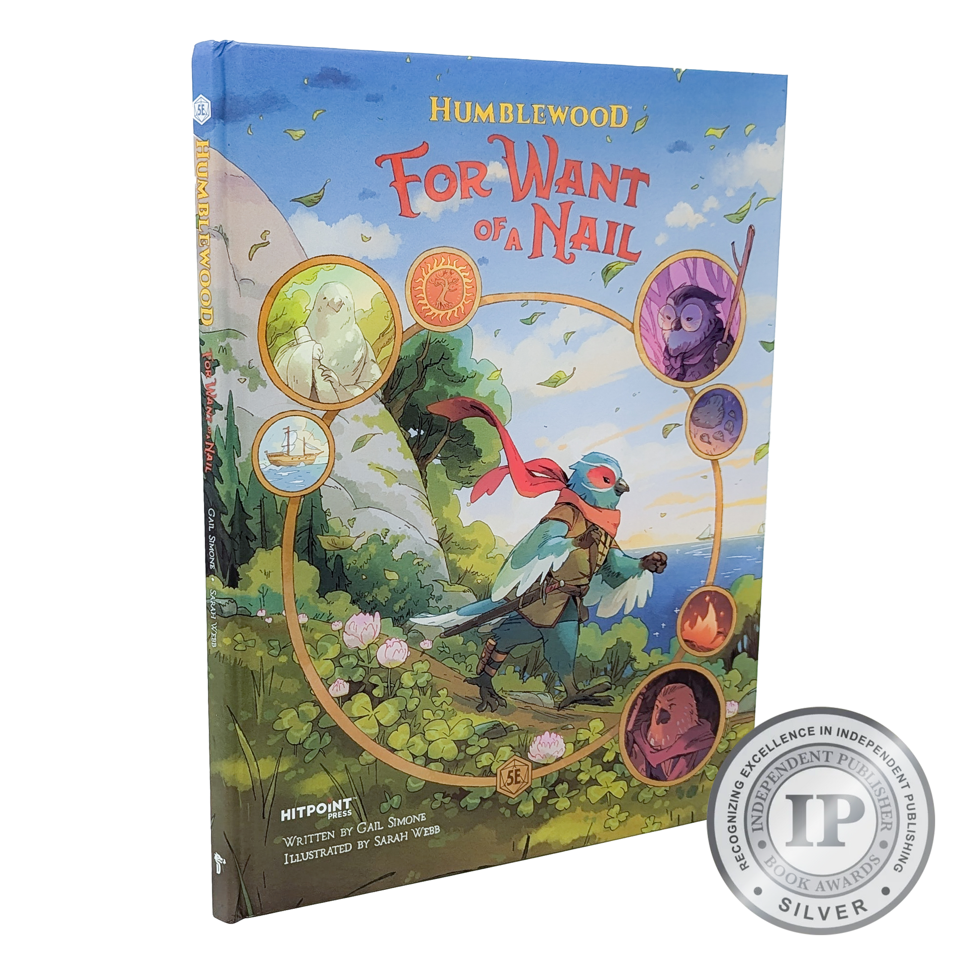 humblewood comic, for want of a nail graphic novel, gail simone humblewood, sarah webb illustrator, hit point press comic, humblewood lore book, 5e compatible humblewood, dnd graphic novel, birdfolk fantasy comic, anthro fantasy book, humblewood adventure hooks, graphic novel award winner, 2025 IPPY awards graphic novel, tabletop rpg companion book, rogue & rye humblewood collection