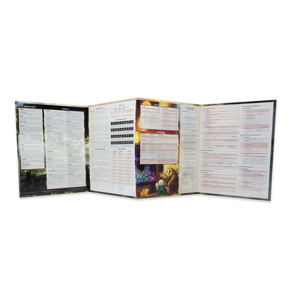 Humblewood GM screen, Hit Point Press GM screen, Humblewood DnD accessories, D&D 5E GM screen 2014 edition, Humblewood campaign tools, tabletop RPG screen, birdfolk RPG setting, GM quick reference panel, Humblewood forest setting, Rogue & Rye tabletop collection, 5E compatible game master screen, fantasy RPG accessories, Humblewood gift ideas, illustrated GM screen.