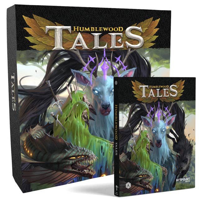 humblewood tales box set, humblewood expansion, hit point press humblewood, 5e humblewood adventures, alderheart traveler’s guide, humblewood standees, humblewood maps, humblewood reference cards, 5e adventure levels 3-8, woodland fantasy rpg, birdfolk ttrpg setting, rogue & rye tabletop collection, humblewood premium box, 5e monster items lore book