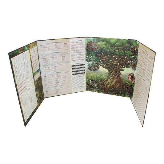 humblewood gm screen, humblewood tales screen, dnd 5e gm screen, hit point press screen, alderheart lore, humblewood guilds reference, humblewood calendar festivals, tabletop rpg accessories, 5e setting gm screen, rogue & rye humblewood collection, woodland fantasy ttrpg tools, humblewood game master screen