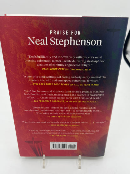 Preowned Very Good hardcover edition of Polostan by Neal Stephenson, published by Morrow, signed by the author. This signed copy shows a minor lower spine bump but is otherwise clean and well cared for. A compelling addition for fans of historical fiction, speculative storytelling, and collectors of signed science fiction and literary novels.