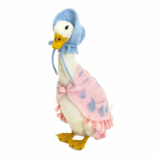 Jemima Puddle Duck needle felting kit, Beatrix Potter craft kit, handcrafted duck wool project, needle felt Jemima, 3D felting kit for adults, intermediate needle felting, Corriedale wool duck, The Crafty Kit Company Beatrix Potter, sustainable felting kit, gift for crafters and collectors