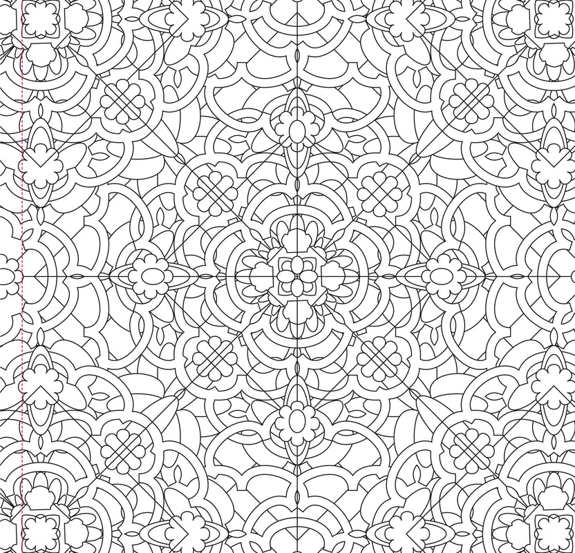 kaleidoscope coloring book, adult coloring book for relaxation, meditative coloring designs, artist coloring book with patterns, geometric coloring pages, stress relief coloring book, single-sided coloring book, perforated coloring pages, acid-free coloring paper, travel-friendly coloring book, intricate mandala-style designs, creative gift for artists