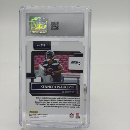 2022 Donruss Kenneth Walker III Press Proof Premium CGC 9.5 2022 Donruss Kenneth Walker III Press Proof Premium rookie card graded CGC 9.5 featuring the Seattle Seahawks running back